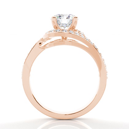 Rose Gold Side Stone Diamond Rings