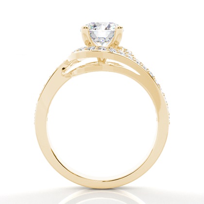 Yellow Gold Side Stone Diamond Rings