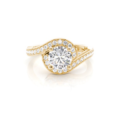 White Gold Round Diamond Engagement Ring