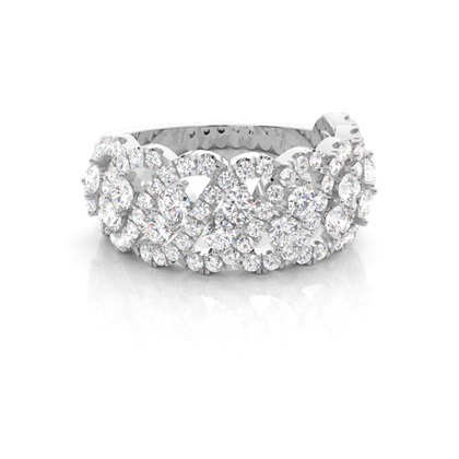 3 Prong Setting Round Diamond Fashion Ring