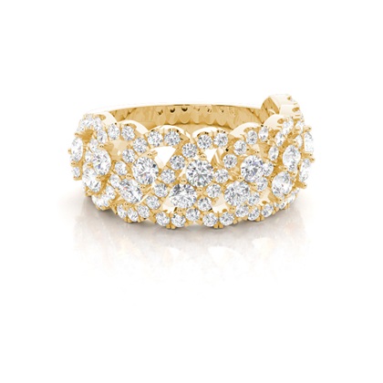 Yellow Gold Statement Diamond Rings
