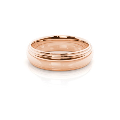 Rose Gold Men's Contemporary Wedding Rings 