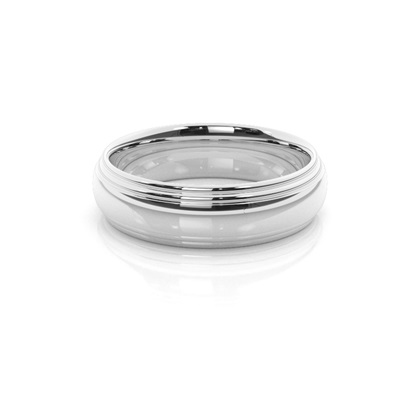 Platinum Men's Contemporary Wedding Rings