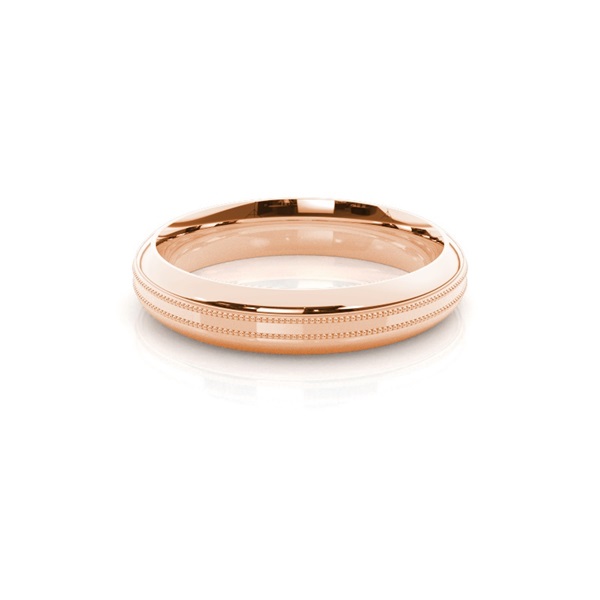 4.00mm Court Profile Slight Comfort Fit Plain Wedding Band