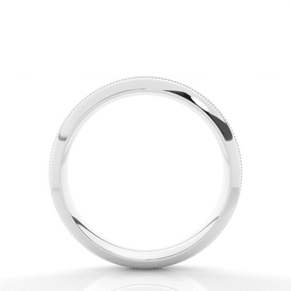 4.00mm Court Profile Slight Comfort Fit Plain Wedding Band