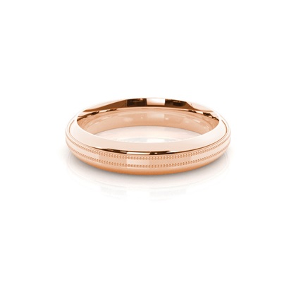 Women's Rose Gold Plain Wedding Rings