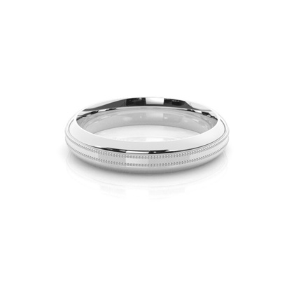 4.00mm Court Profile Slight Comfort Fit Plain Wedding Band