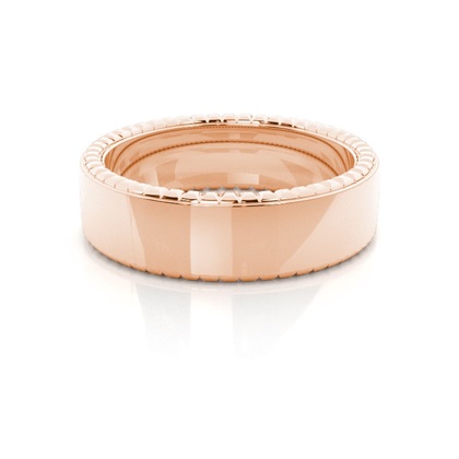 Rose Gold Men's Contemporary Wedding Rings 
