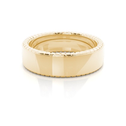 Yellow Gold Men's Contemporary Wedding Rings