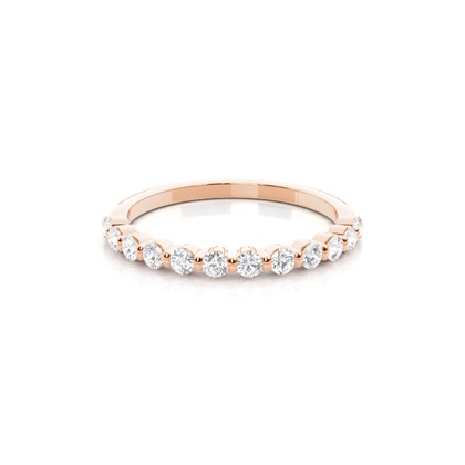 Rose Gold Half Eternity Diamond Rings