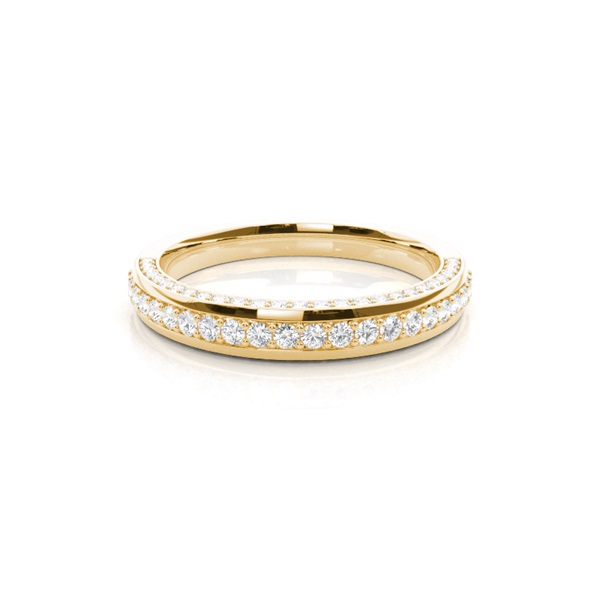 2.30mm Studded Comfort Fit Diamond Wedding Band