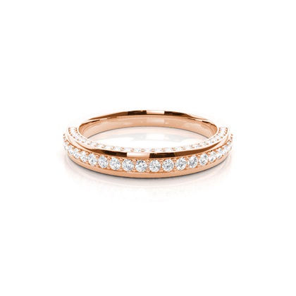 Rose Gold Half Eternity Diamond Rings
