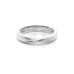 Flacher bequem geschliffener Diamant Trauring