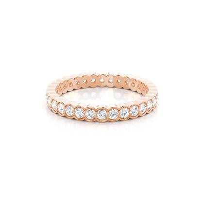 Rose Gold Diamond Anniversary Rings