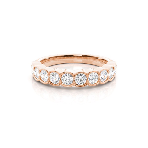 Pave Setting Half Eternity Diamond Ring
