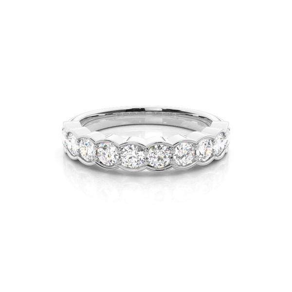 Pave Setting Half Eternity Diamond Ring