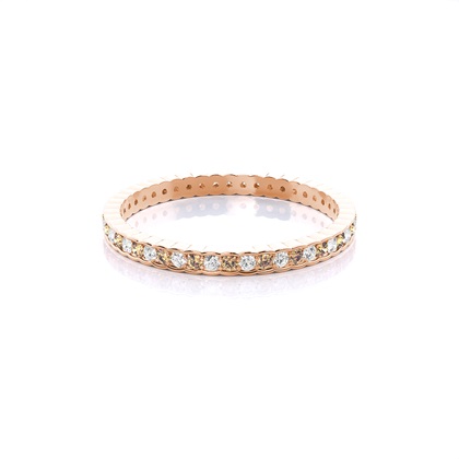 Round Champagne Diamond Rings