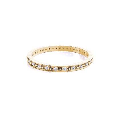 Full Eternity Yellow Gold Diamond Rings