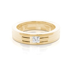 5.50 Studded Flat Profile Mens Diamond Wedding Band
