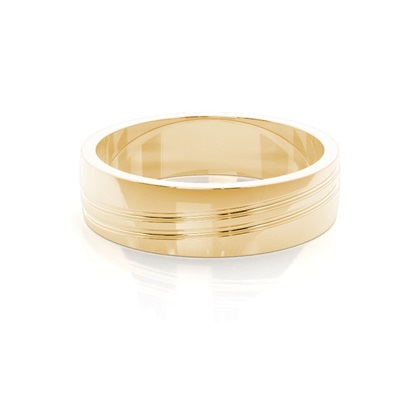 Men's Yellow Gold Wedding Rings & Bands