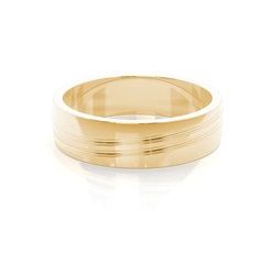 6.00mm Flat Profile Mens Plain Wedding Band