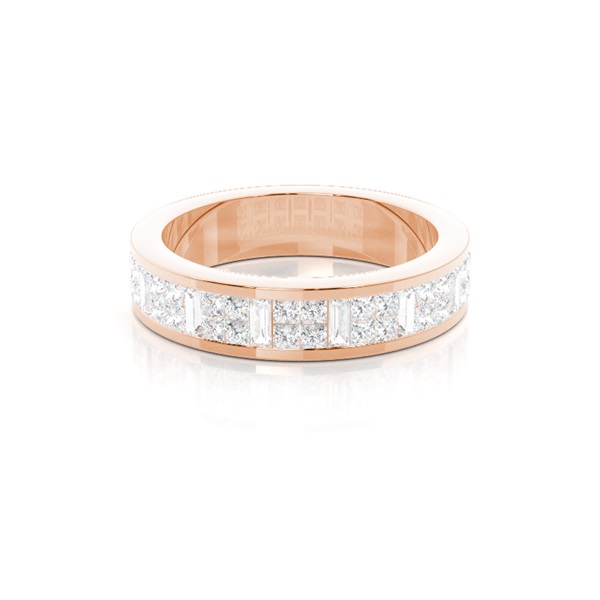 Channel Setting Half Eternity Diamond Ring