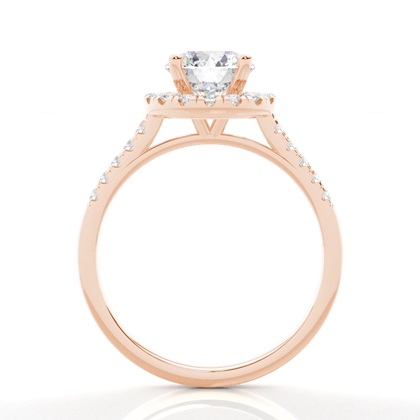 Rose Gold Side Stone Diamond Rings