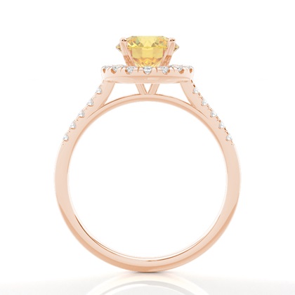 Gelber Diamant Halo Verlobungsring