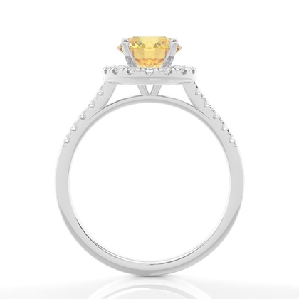Gelber Diamant Halo Verlobungsring
