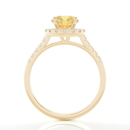 Gelber Diamant Halo Verlobungsring