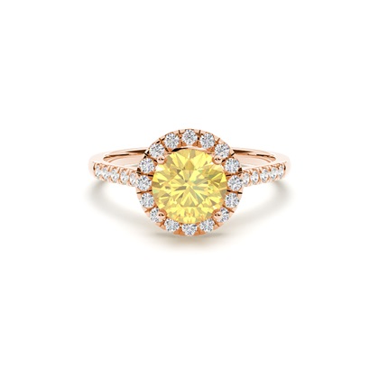 Gelber Diamant Halo Verlobungsring