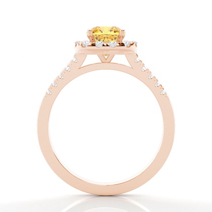 Gelber Diamant Halo Verlobungsring