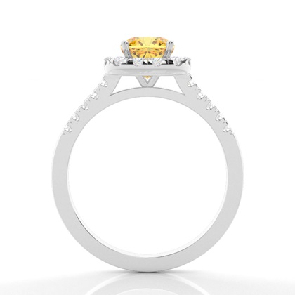 Gelber Diamant Halo Verlobungsring