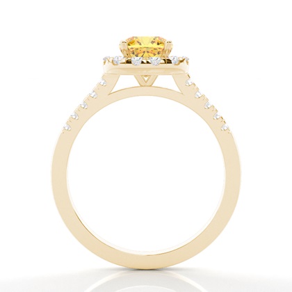 Gelber Diamant Halo Verlobungsring