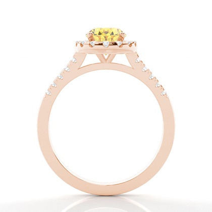 Gelber Diamant Halo Verlobungsring