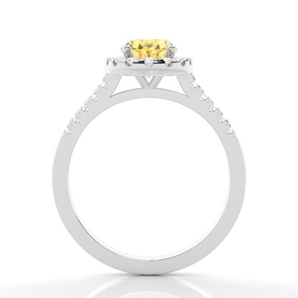 Gelber Diamant Halo Verlobungsring