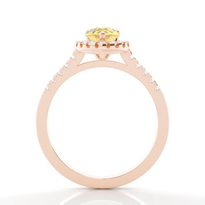 Gelber Diamant Halo Verlobungsring