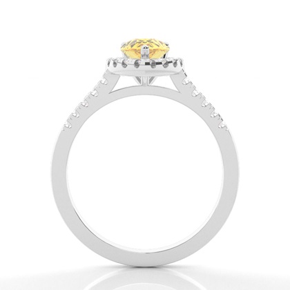 Gelber Diamant Halo Verlobungsring