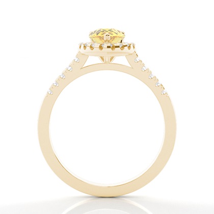 Gelber Diamant Halo Verlobungsring