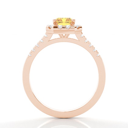 Gelber Diamant Halo Verlobungsring