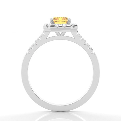 Gelber Diamant Halo Verlobungsring