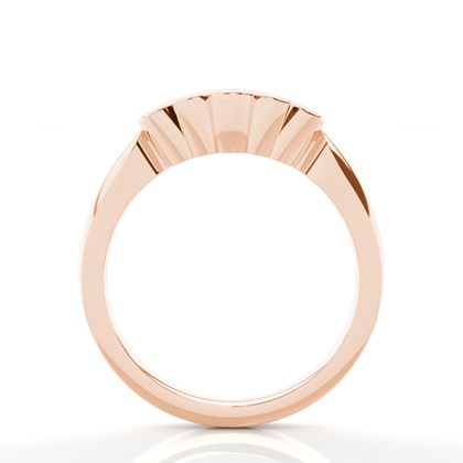 Semi Bezel Setting Plain Five Stone Ring