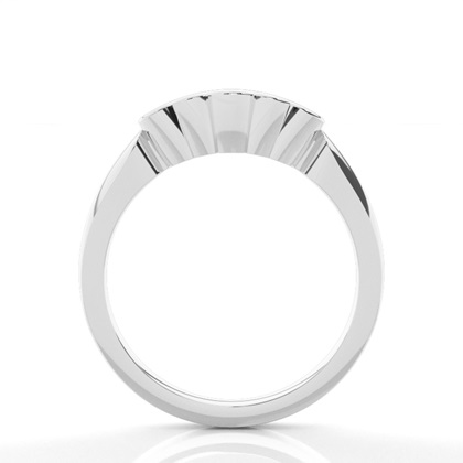 Round White Gold 5 Stone Diamond Rings