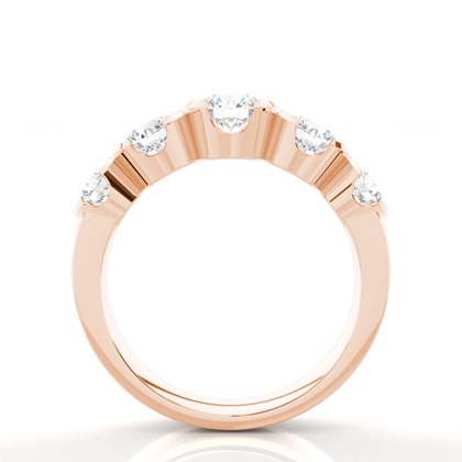 Rose Gold 5 Stone Diamond Rings