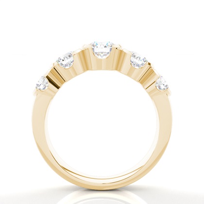 Yellow Gold 5 Stone Diamond Rings