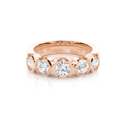Rose Gold 5 Stone Diamond Rings