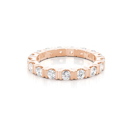 Rose Gold Full Eternity Diamond Rings