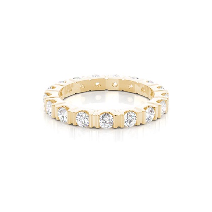 Yellow Gold Eternity Diamond Rings
