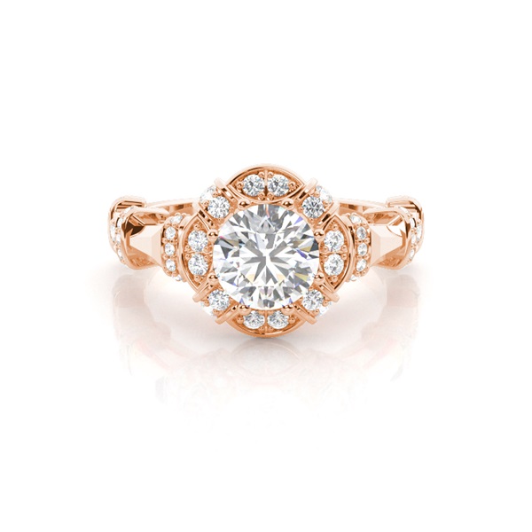 White Gold Round Diamond Engagement Ring
