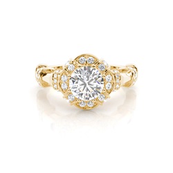 White Gold Round Diamond Engagement Ring